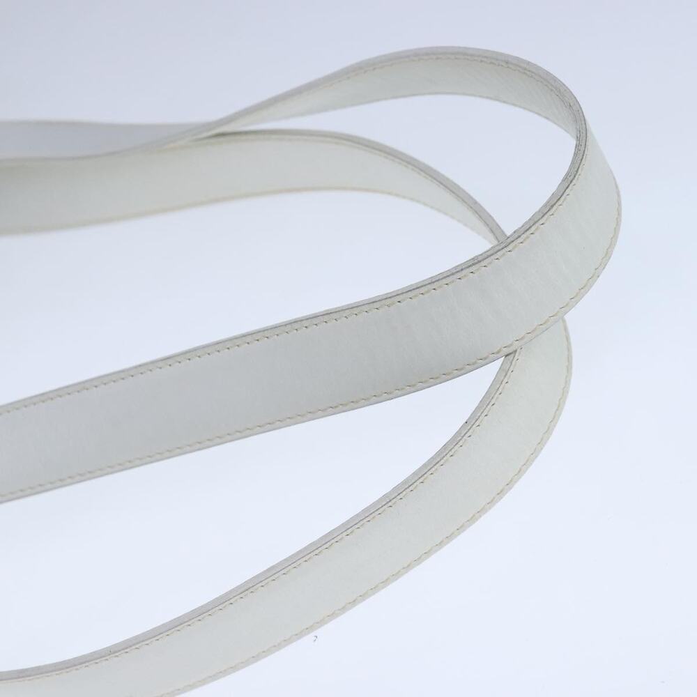 CELINE Ribbon Tote Bag Leather White Black - Picture 7 of 12